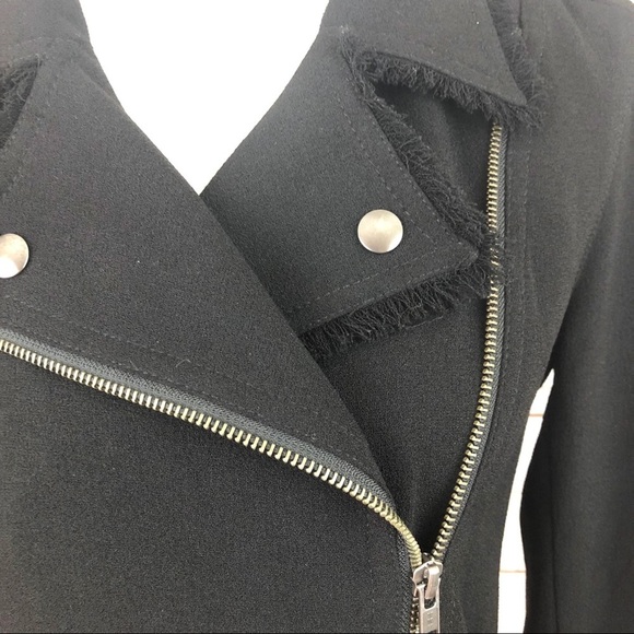 Leith Fringe Hem Asymmetrical Zip Moto Jacket - Picture 4 of 12
